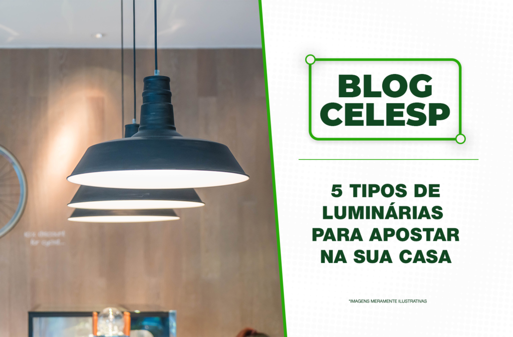 tipos de luminárias